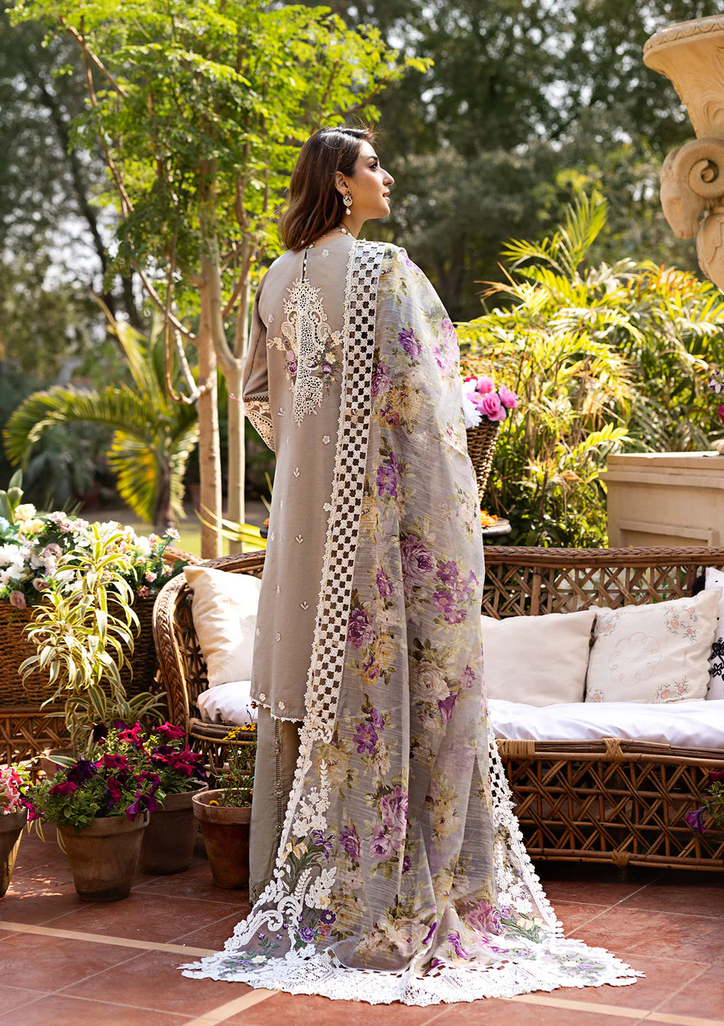 Elaf Premium Embroidered Luxury Lawn Unstitched 3Pc Suit RAMSHA