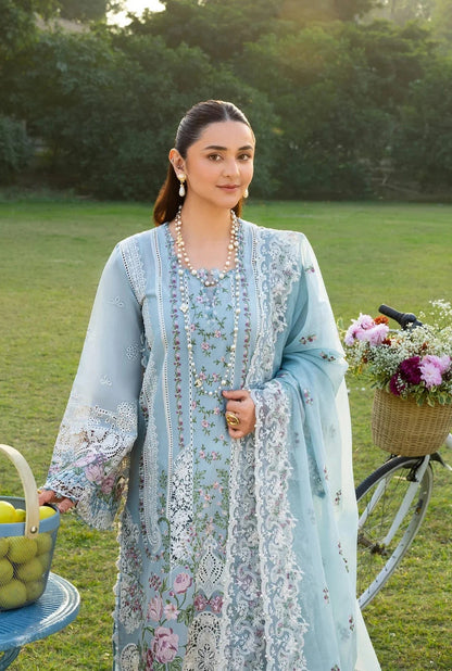 Elaf - Luxury Lawn Embroidered 3 Piece Unstitched - MORNING DRIZZLE
