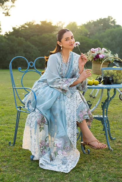 Elaf - Luxury Lawn Embroidered 3 Piece Unstitched - MORNING DRIZZLE
