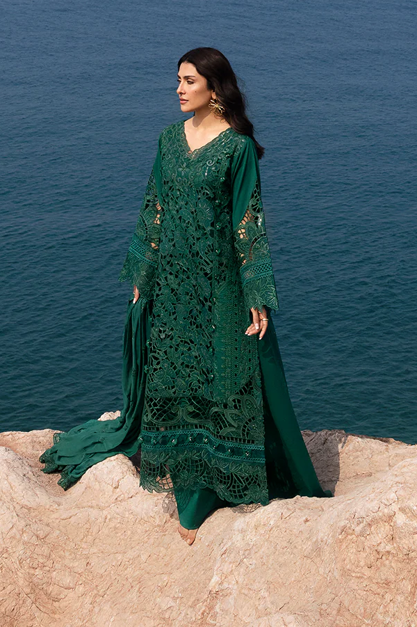 Mahnur Luxury Embroidered Unstitched Lawn Collection Eirene