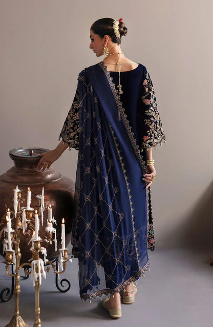 Emaan Adeel Makhmal Embroidered Velvet Unstitched 3Pc Suit FALAK