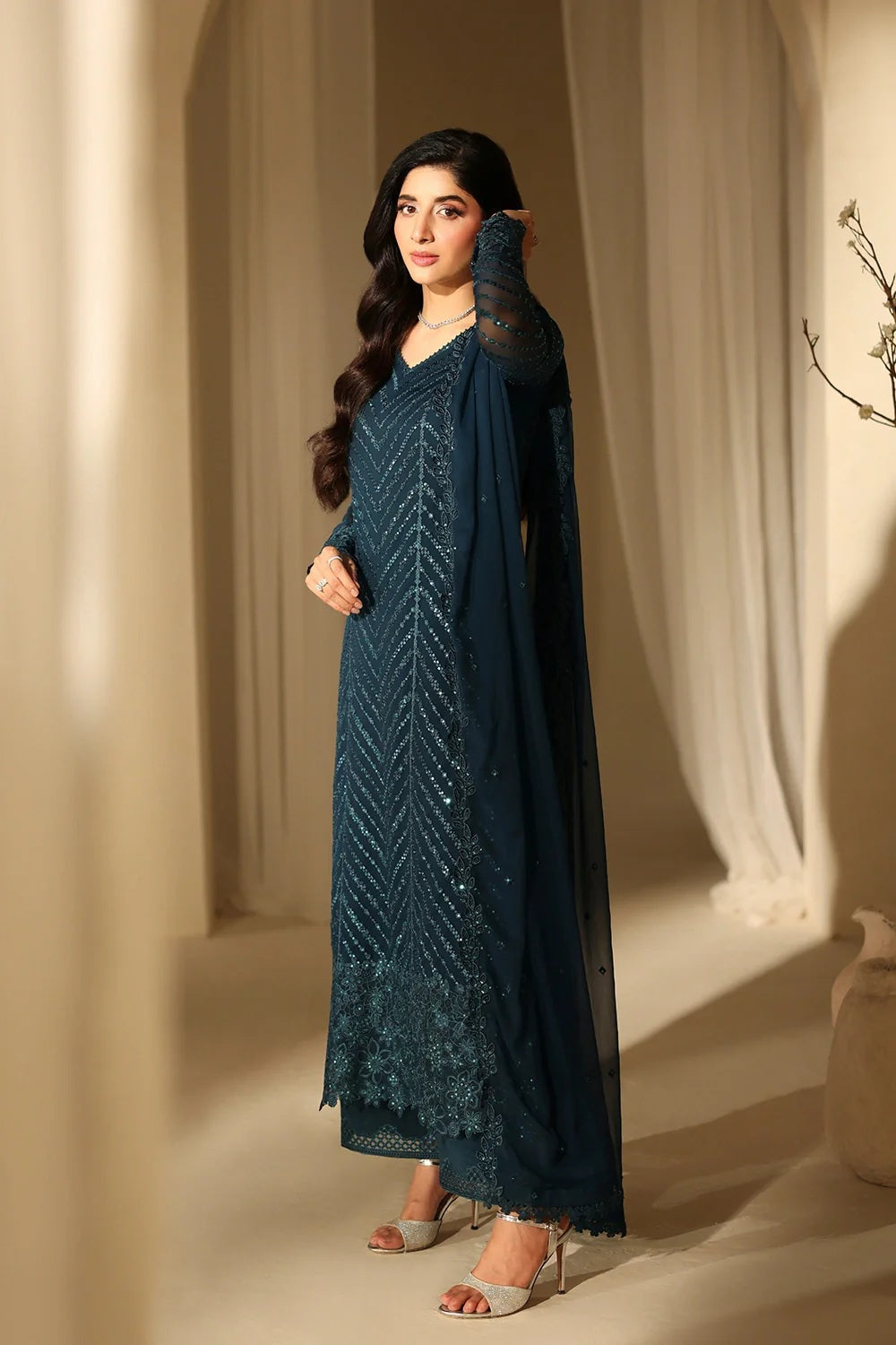 Azure - Euphoria - Luxury Chiffon Embroidered 3 Piece Unstitched