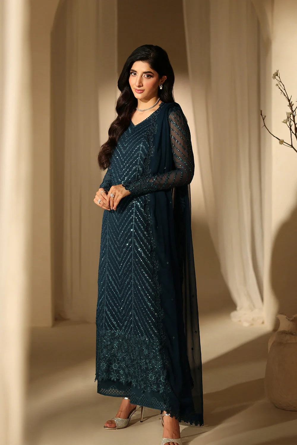 Azure - Euphoria - Luxury Chiffon Embroidered 3 Piece Unstitched