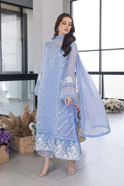Ensembles By Azure Embroidered Chiffon Suits Unstitched 3 Piece Fairy Glow
