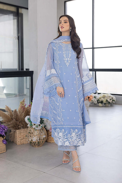 Ensembles By Azure Embroidered Chiffon Suits Unstitched 3 Piece Fairy Glow