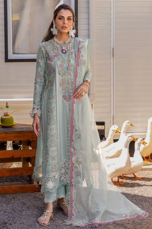 Saira Shakira Embroidered Luxury Lawn Unstitched 3Pc Suit DILARA - A