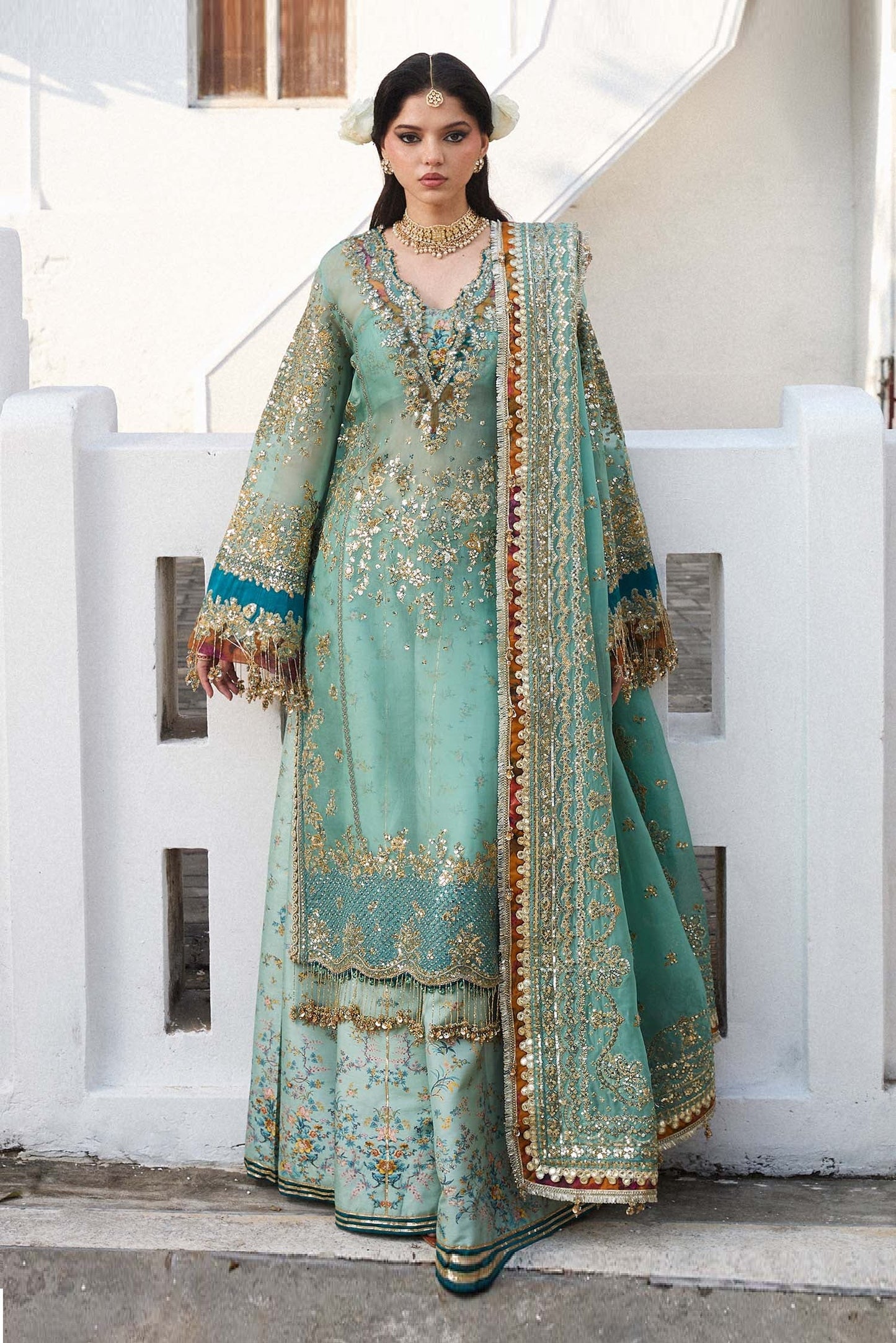 Hussain Rehar - Miraye - Luxury Organza Embroidered 3 Piece Unstitched