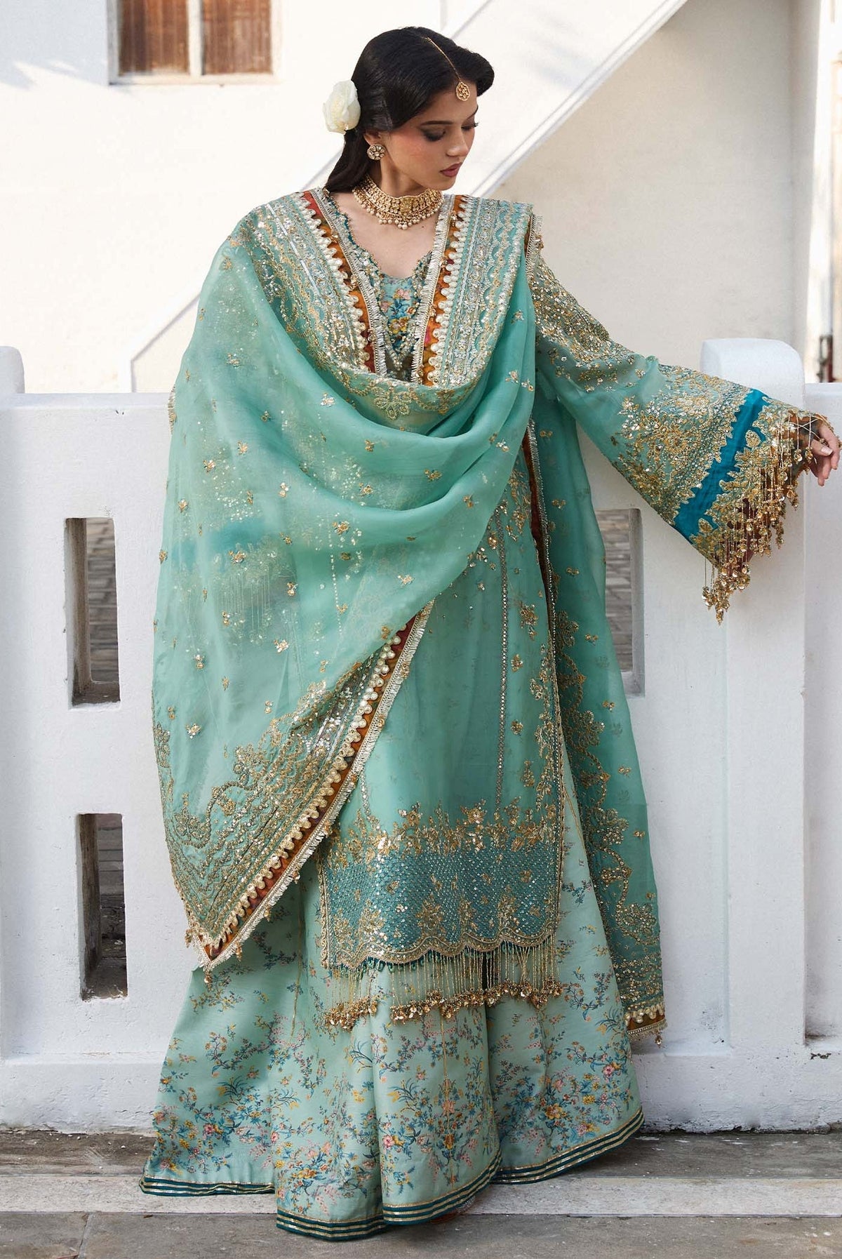 Hussain Rehar - Miraye - Luxury Organza Embroidered 3 Piece Unstitched