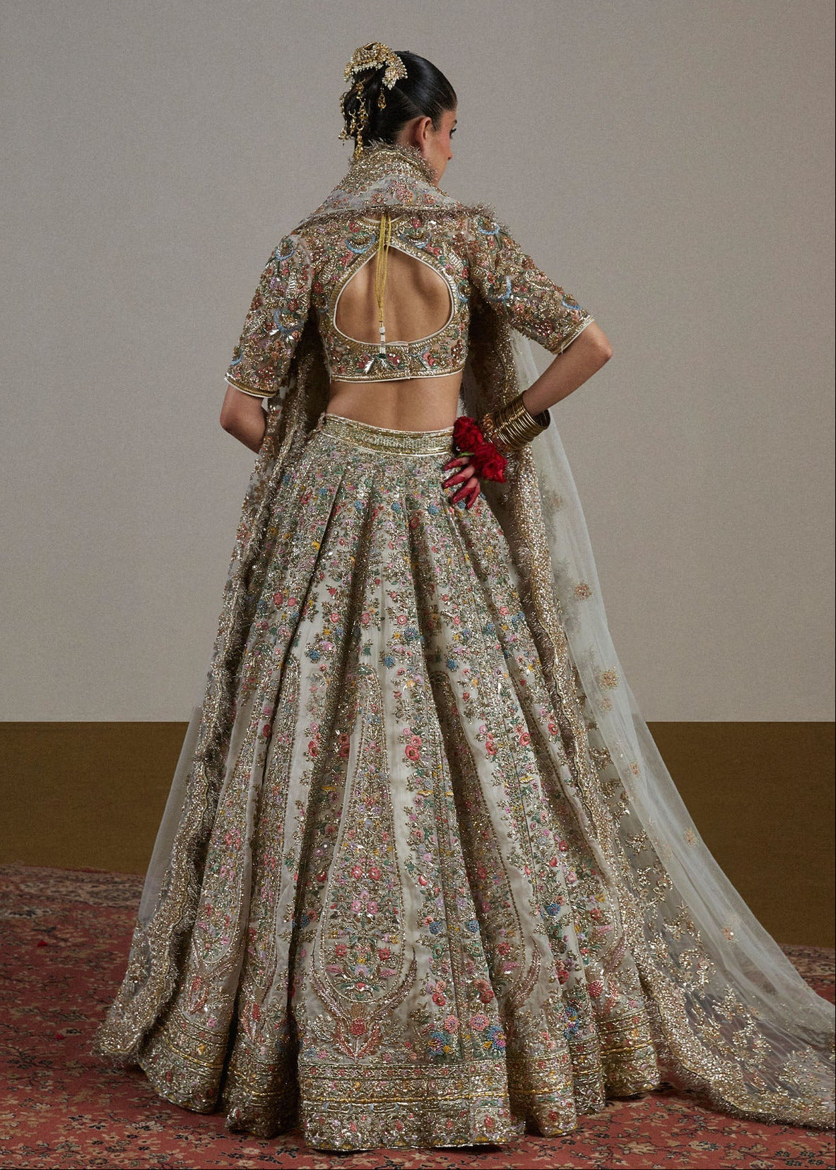Hussain Rehar Luxury Net Embroidered 3 Pc Unstitched Suit - Sawara