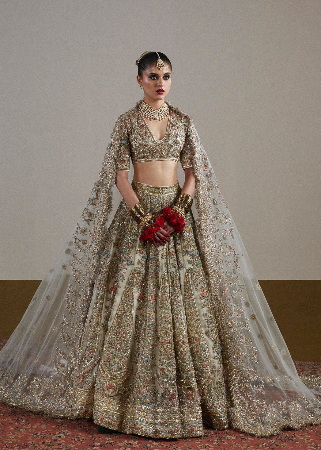 Hussain Rehar Luxury Net Embroidered 3 Pc Unstitched Suit - Sawara