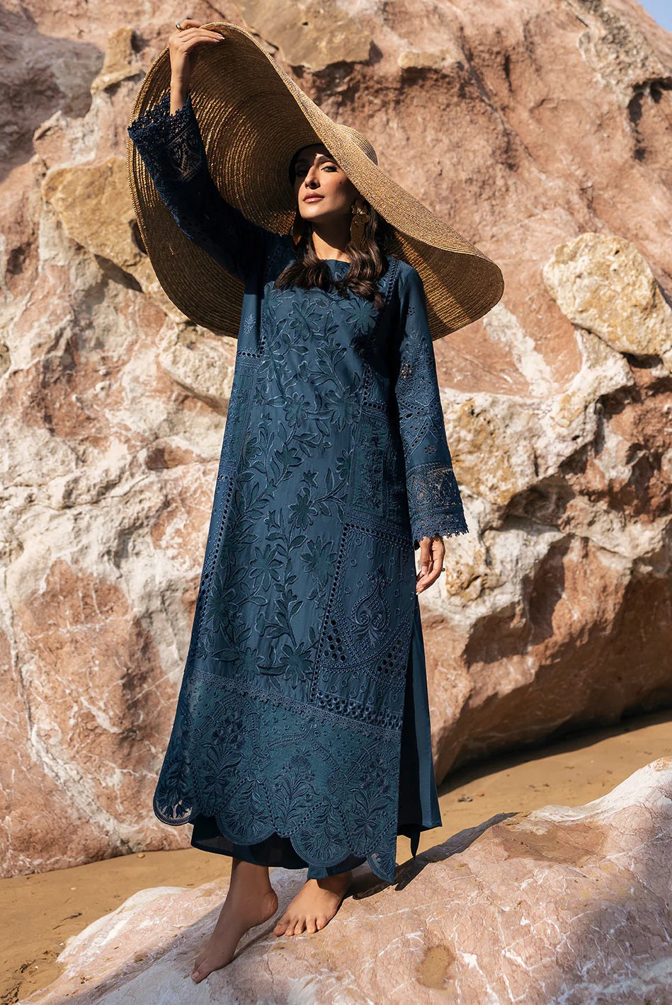 Mahnur - Luxury Lawn Embroidered 3 Piece Unstitched - Iris