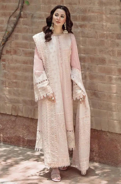 Jazmin - 3PC Lawn Embroidered Shirt with Chiffon Embroidered Dupatta (Unstitched)
