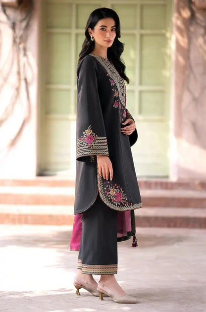 Jazmin - 3PC Unstitched Dhanak Embroidered Shirt with Printed Pashmina Wool Shawl and Embroidered Trouser