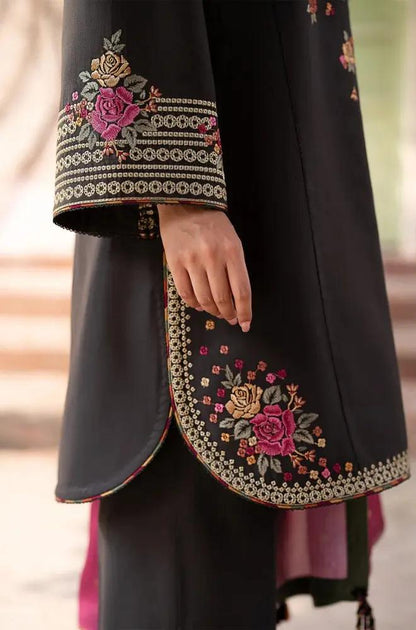 Jazmin - 3PC Unstitched Dhanak Embroidered Shirt with Printed Pashmina Wool Shawl and Embroidered Trouser