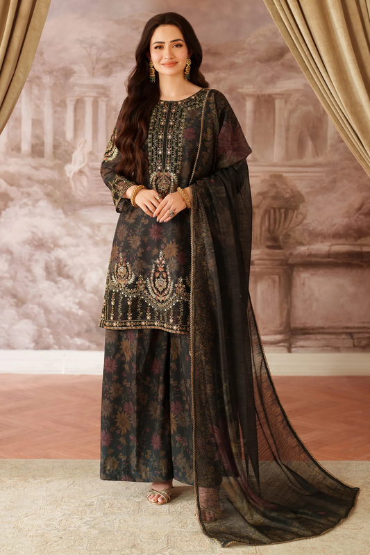 Mohagni Luxury Embroidered Lawn 3 Pc Unstitched Suit