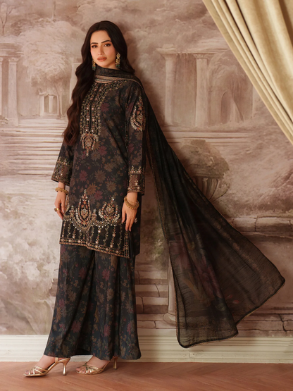 Mohagni Luxury Embroidered Lawn 3 Pc Unstitched Suit