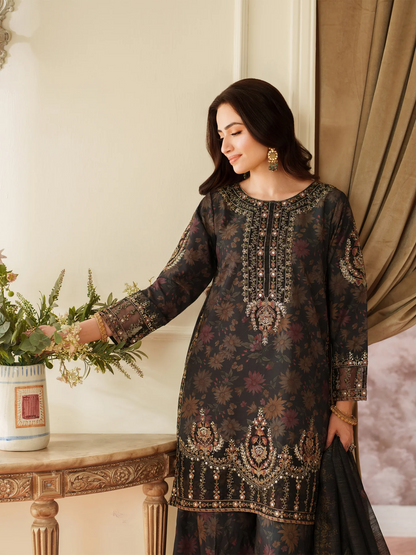 Mohagni Luxury Embroidered Lawn 3 Pc Unstitched Suit