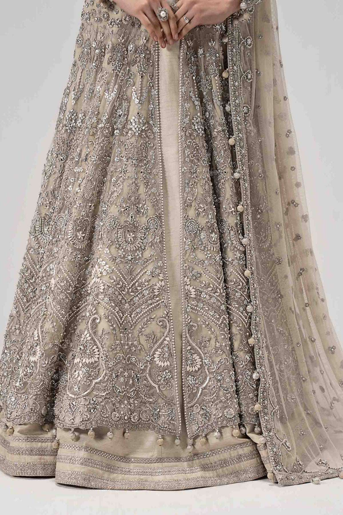 Maria B Elaria Luxury Net Embroidered 3Pc Unstitched Suit (4 yards trouser fabirc )