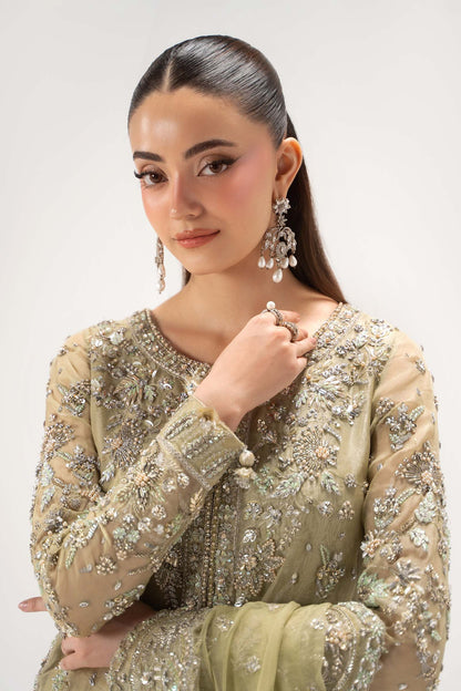 Mari B Luxury Embroidered Organza Unstitched 3Pc Suit Serelia