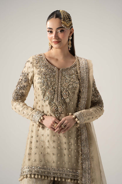 Maria B Luxury Embroidered Myssory 3Pc Unstitched Suit - Mayrozeh