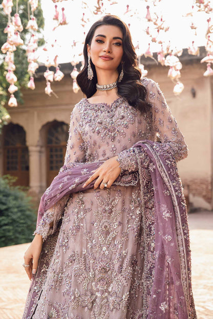 Maria B Luxury Organza Embroidered 3Pc Unstitched Suit Pinar