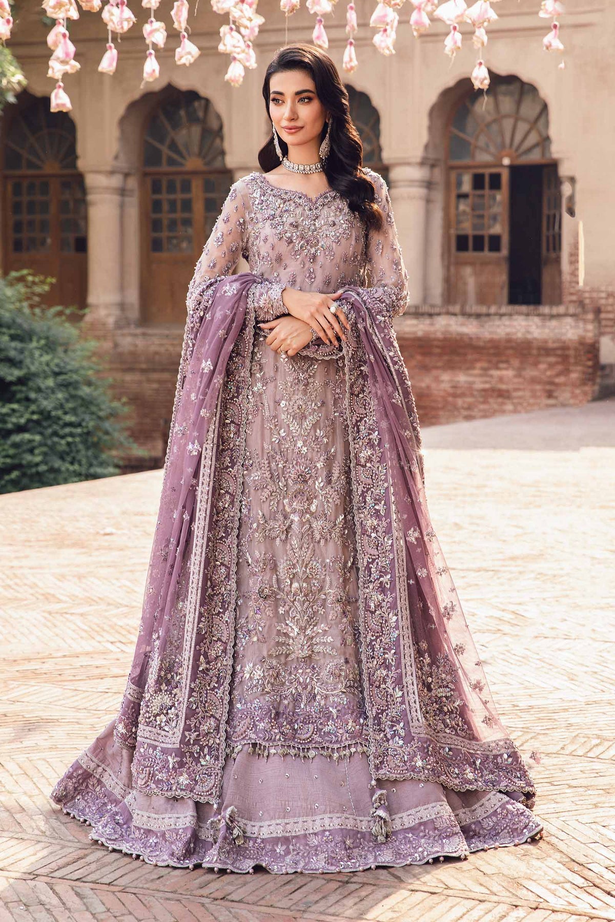 Maria B Luxury Organza Embroidered 3Pc Unstitched Suit Pinar