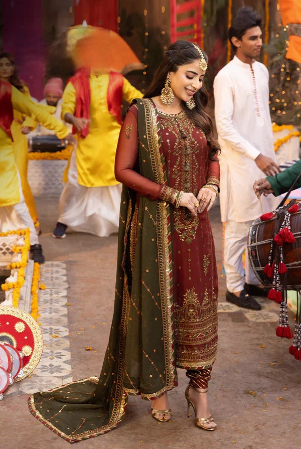 Asim Jofa - Luxury Chiffon Embroidered 3 Piece Unstitched