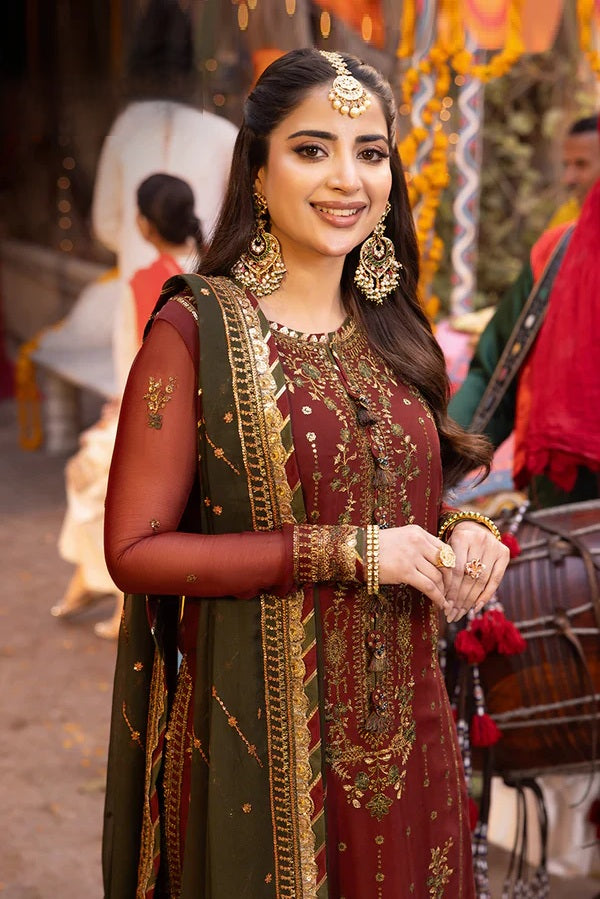 Asim Jofa - Luxury Chiffon Embroidered 3 Piece Unstitched