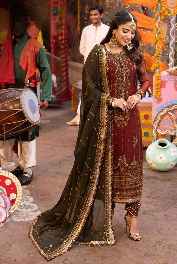 Asim Jofa - Luxury Chiffon Embroidered 3 Piece Unstitched