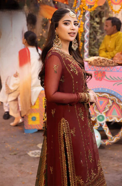 Asim Jofa - Luxury Chiffon Embroidered 3 Piece Unstitched