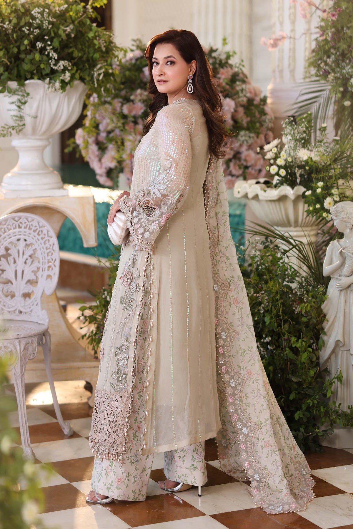 Maria.B Embroidered Luxury Chiffon Unstitched 3Pc Suit