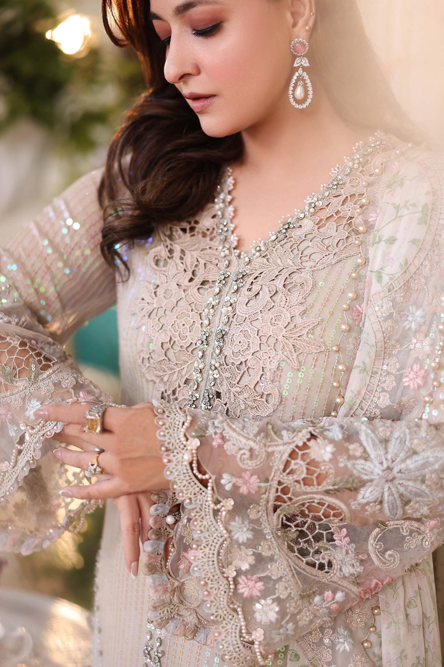 Maria.B Embroidered Luxury Chiffon Unstitched 3Pc Suit