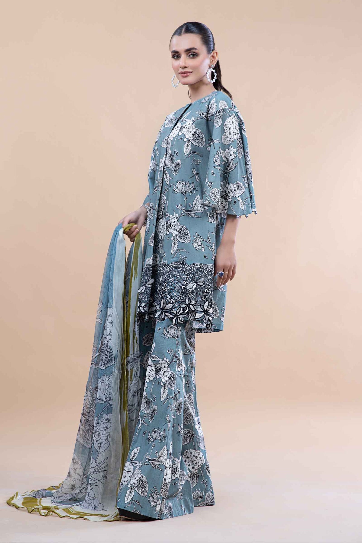 Maria.B Luxury Embroidered Swiss Lawn Unstitched 3Pc Suit