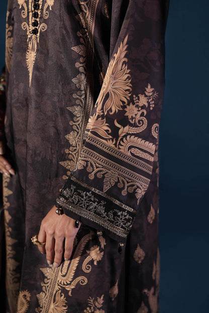 Maria.B Embroidered Satin Silk Suit 3 Pc Unstitched MPS