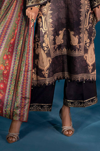 Maria.B Embroidered Satin Silk Suit 3 Pc Unstitched MPS