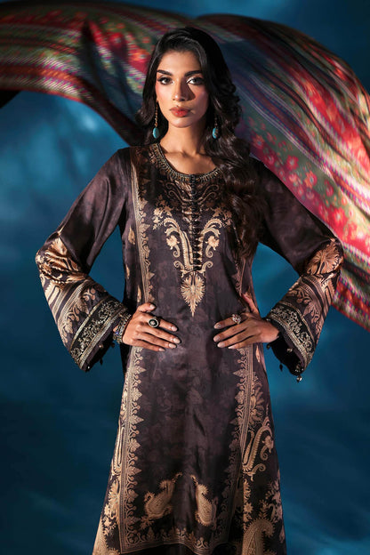 Maria.B Embroidered Satin Silk Suit 3 Pc Unstitched MPS