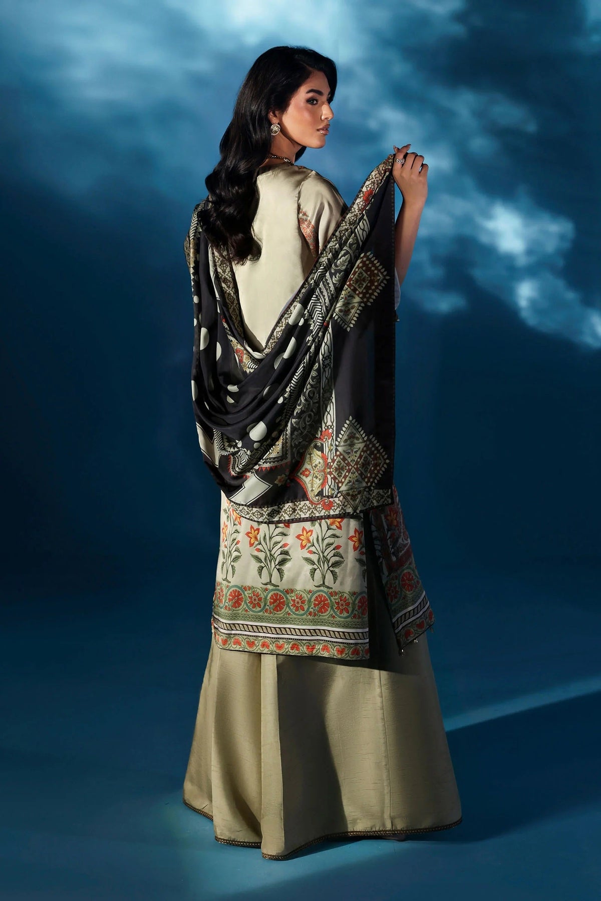 Maria.B Luxury Silk Embroidered 3 Piece Unstitched - MPS
