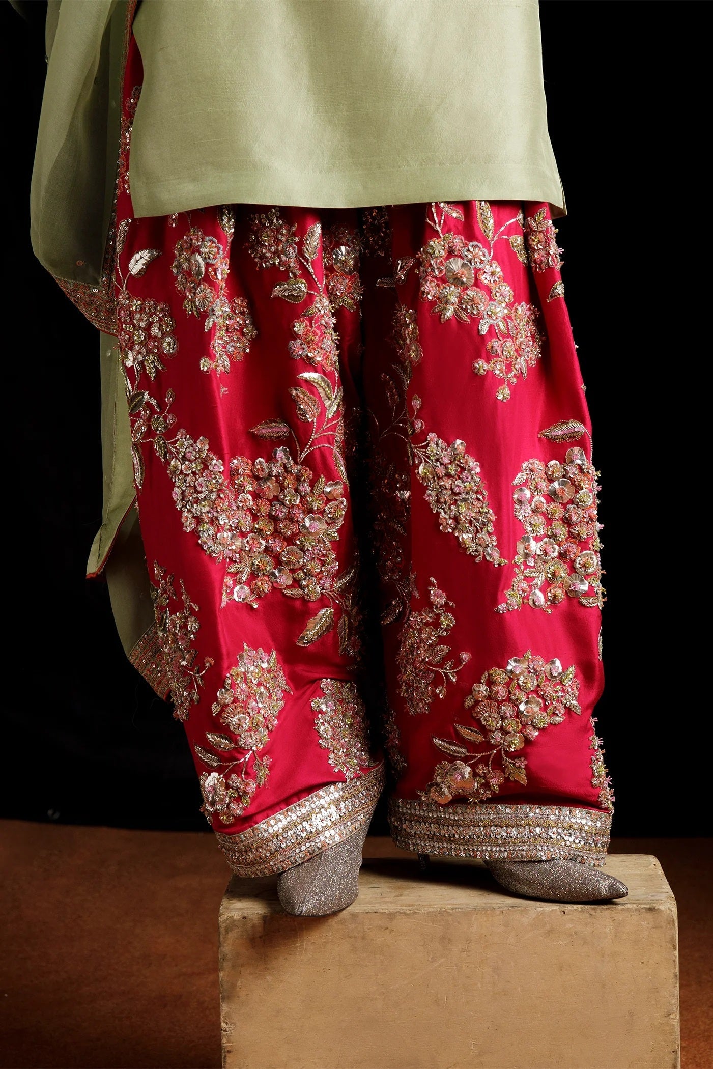 Hussain Rehar - Luxury Raw Silk Embroidered 3 Piece Unstitched - Doron