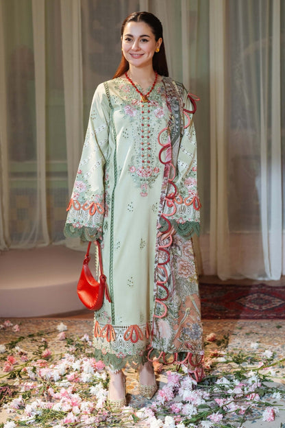 Jade - 3PC Unstitched Lawn Embroidered Shirt with Monar Digital Printed Dupatta and Trouser