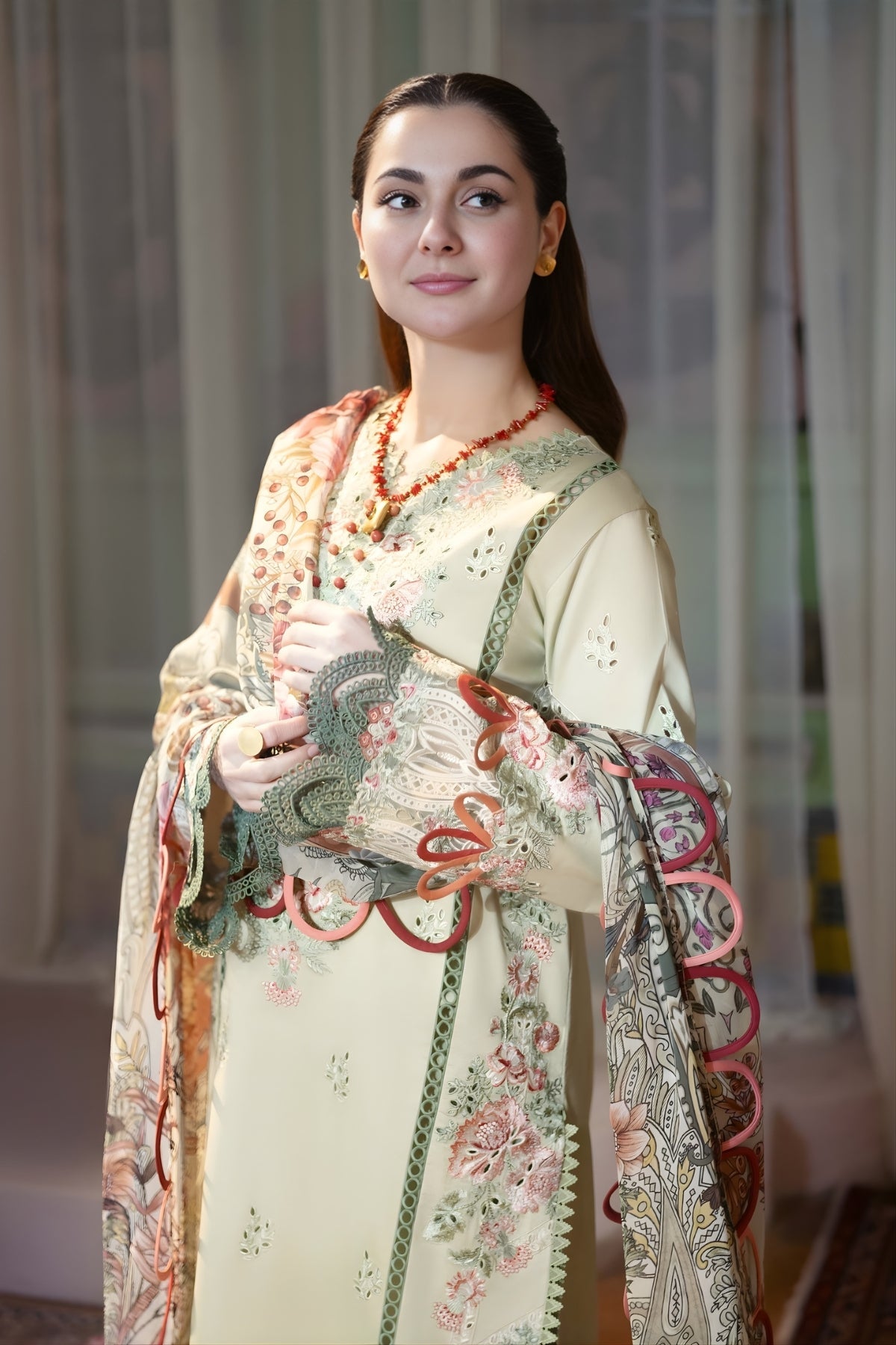 Jade - 3PC Unstitched Lawn Embroidered Shirt with Monar Digital Printed Dupatta and Trouser