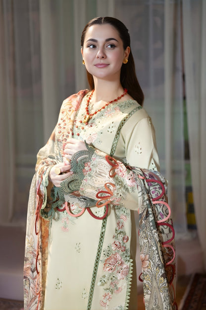 Jade - 3PC Unstitched Lawn Embroidered Shirt with Monar Digital Printed Dupatta and Trouser