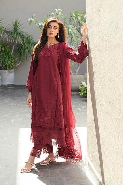 Azure Luxury Lawn Embroidered Unstitched Collection ROSSO ROYAL