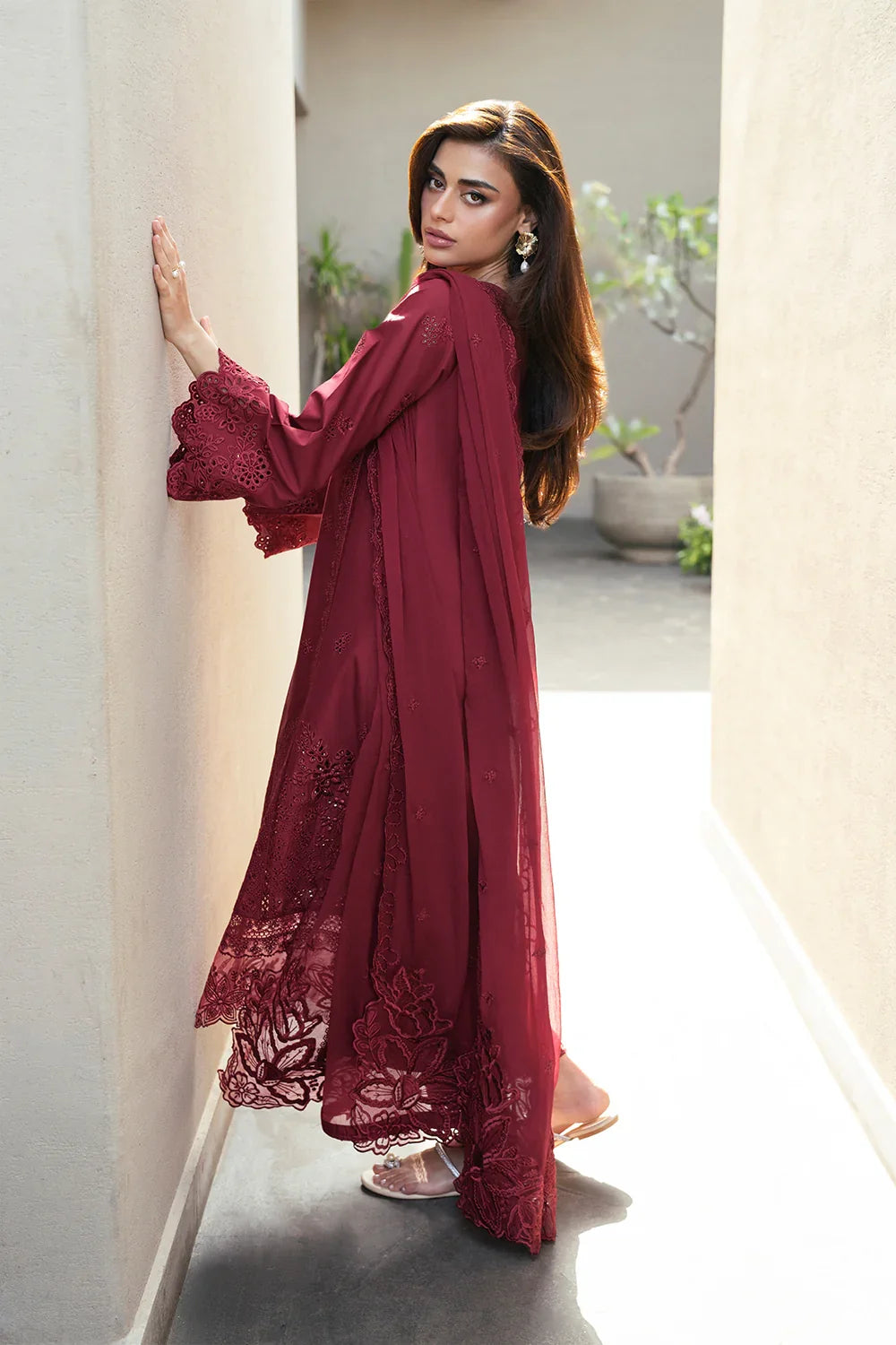 Azure Luxury Lawn Embroidered Unstitched Collection ROSSO ROYAL