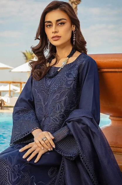 Rang Rasiya - 3PC Lawn Embroidered Shirt with Embroidered Khadi Net Dupatta (Unstitched)