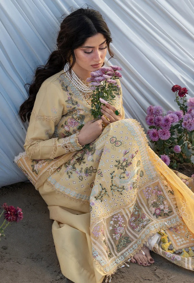 Mahnur - Luxury Lawn Embroidered 3 Piece Unstitched