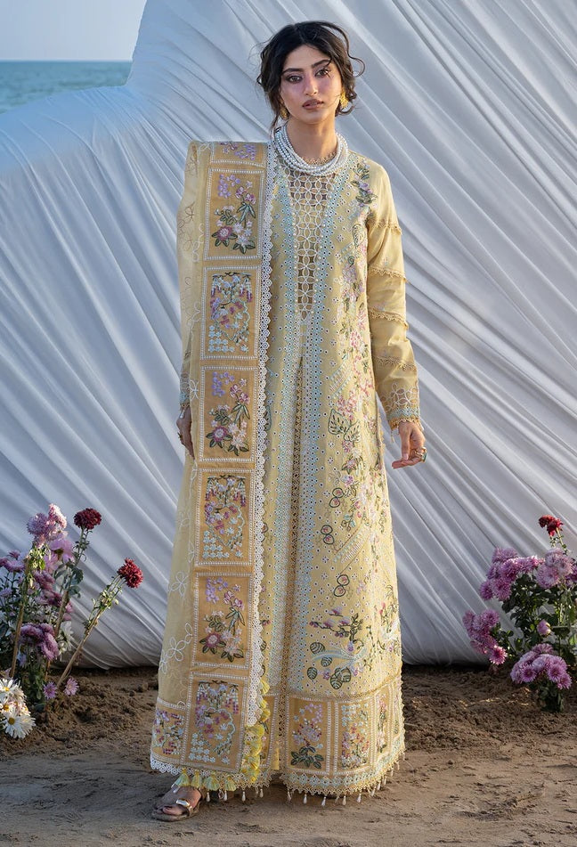 Mahnur - Luxury Lawn Embroidered 3 Piece Unstitched