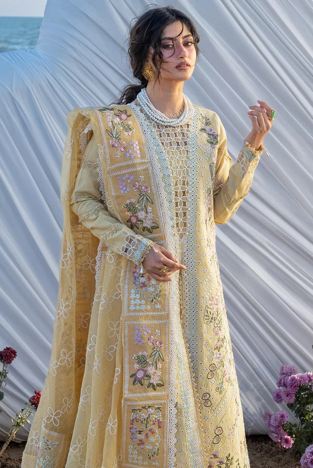 Mahnur - Luxury Lawn Embroidered 3 Piece Unstitched