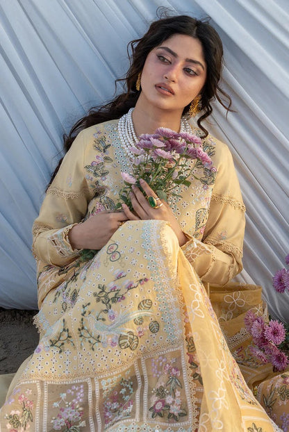 Mahnur - Luxury Lawn Embroidered 3 Piece Unstitched