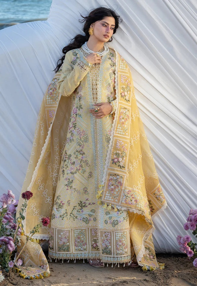 Mahnur - Luxury Lawn Embroidered 3 Piece Unstitched