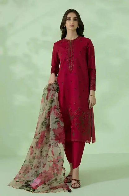 SAPPHIRE - Unstitched Embroidered Dhanak 3PC